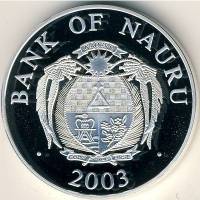 (№2003km53) Монета Науру 2003 год 10 Dollars (Ватикан - Сент-Питер)